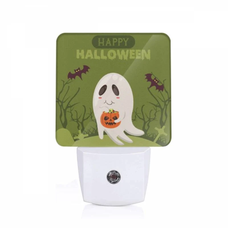 Night Light, A cartoon ghost holding a pumpkin. Night Light, A Cartoon Ghost Holding A Pumpkin. -Acrylic Night Light Shop 99c8e9471a0434c283e67262b0e6451c0b8dea73