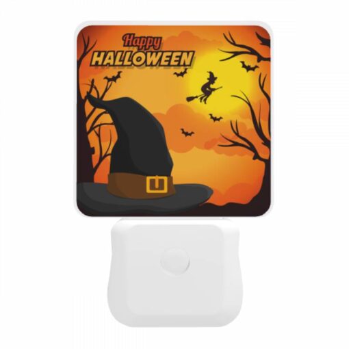 Night Light, A Witch's Hat With A Broomstick Flying Through The Air. -Acrylic Night Light Shop 9a652e94d4309ee7d5a5da6774a008dc08452501