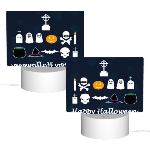Rectangular Acrylic Night Light, A Collection Of Halloween Symbols And Decorations. -Acrylic Night Light Shop 9a948ece7e1623ac40139070e5a05f59e818fe14