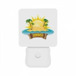 Night Light Set Of 2, A Sunny Beach With A Palm Tree Logo. -Acrylic Night Light Shop 9ab202a744d95fde95c05b7ffe4bd5080c70750d