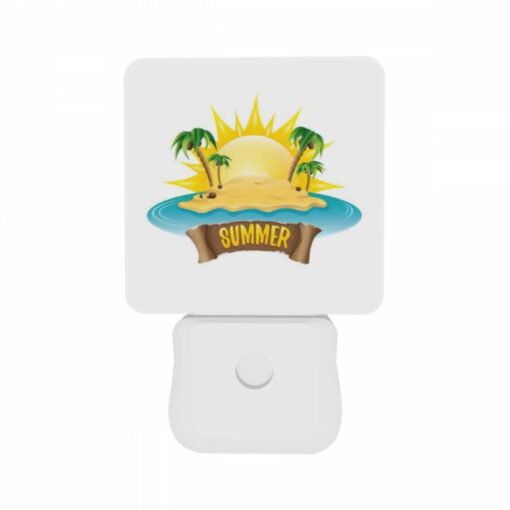 Night Light Set Of 2, A Sunny Beach With A Palm Tree Logo. -Acrylic Night Light Shop 9ab202a744d95fde95c05b7ffe4bd5080c70750d