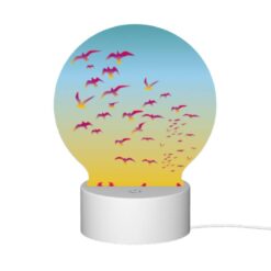 Round Acrylic Night Light, A Flock Of Colorful Birds Flying In The Sky. -Acrylic Night Light Shop 9ae6ac5896fd87a874f56bcd1dcd5f259651ed43