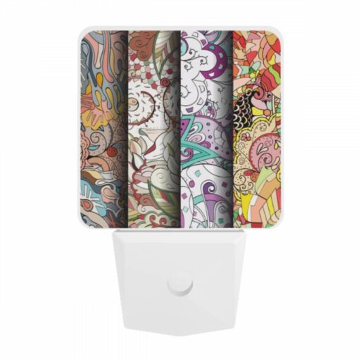 Night Light, Four Different Colored Paintings Of Swirls And Designs. -Acrylic Night Light Shop 9b0a49487a6dd62d5c8017e1698d0b0b7fd7f775