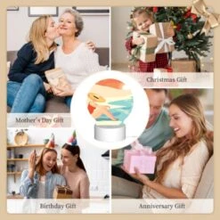 Round Acrylic Night Light, A Woman Wearing A Hat Sits On The Beach. 7 Round Acrylic Night Light, A Woman Wearing A Hat Sits On The Beach. -Acrylic Night Light Shop 9b173d19bf59184334f5cf450e8eea6283eba5b3