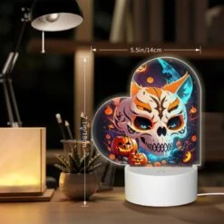 Love Acrylic Night Light, A Skull With A Pumpkin Face And A Cat Face. 5 Love Acrylic Night Light, A Skull With A Pumpkin Face And A Cat Face. -Acrylic Night Light Shop 9b61a6124cb93d60bd3660a638c35c5732b7ba7e