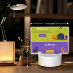 Rectangular Acrylic Night Light, A Halloween Poster With A Cat And A Broom. -Acrylic Night Light Shop 9b74a73b3e1d5f8e7ca980f4996850a8afc78fec