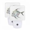 Night Light Set Of 2, A Fish With A Long Tail And A Yellow And White Body.