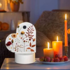 Love Acrylic Night Light, A Collection Of Flowers And Leaves On A White Background. -Acrylic Night Light Shop 9c0571ba7e68365cea0d6eb4590c24660caa4896