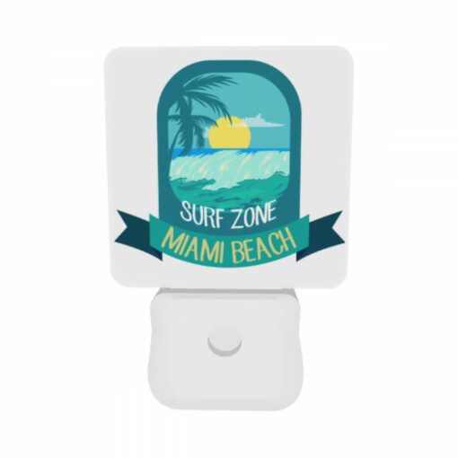 Night Light Set Of 2, A Logo For Miami Beach With A Sun And Palm Trees. -Acrylic Night Light Shop 9c0f2f409380dc7d6f20bea8fa41098c9876d1a6
