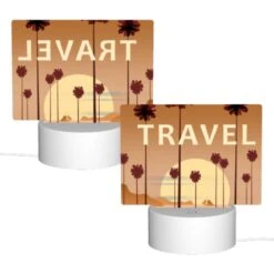 Rectangular Acrylic Night Light, A Bus Is Parked In Front Of A Beach With Palm Trees In The Background. 1 Rectangular Acrylic Night Light, A Bus Is Parked In Front Of A Beach With Palm Trees In The Background. -Acrylic Night Light Shop 9c18d06c8ba6a71d76c441ccdd64662e8913e4ab