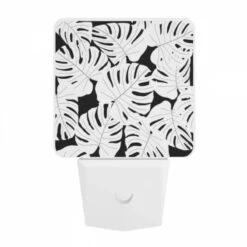 Night Light, A Black And White Photo Of A Leafy Plant. -Acrylic Night Light Shop 9c87991319cd859ad23eaf73ad6dd55cbeb37b68