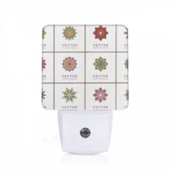 Night Light, A Collection Of Colorful Geometric Shapes.