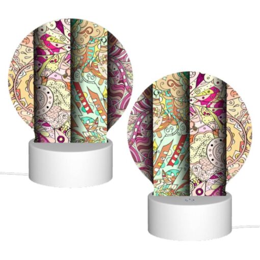Round Acrylic Night Light, Three Colorful And Artistic Designs Are Displayed Side By Side. -Acrylic Night Light Shop 9d6017b939691243be235703b025f7f2b34366c2