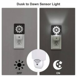 Night Light Set Of 2, A Black And White Flower Design. -Acrylic Night Light Shop 9d64e829507be60d5b157cd41528ac366f5e9c85