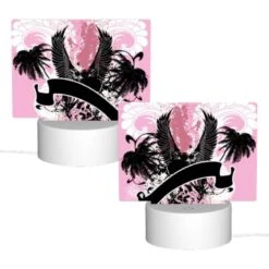 Rectangular Acrylic Night Light, A Pink And Black Image Of A Bird With A Letter "U" On It. 1 Rectangular Acrylic Night Light, A Pink And Black Image Of A Bird With A Letter "U" On It. -Acrylic Night Light Shop 9d690b6dc23397e4bafeeaaf7c24e05aba6e8e10