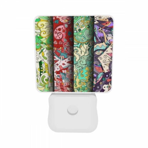Night Light Set Of 2, Four Different Colored Papers With Designs On Them. -Acrylic Night Light Shop 9d8764708365f9f2a64861ac43495a11c08ffeb0