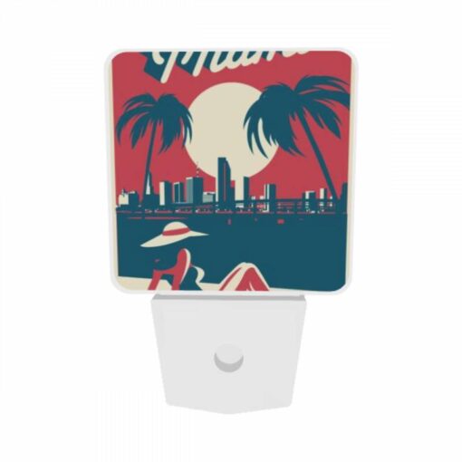 Night Light Set Of 2, A Woman Wearing A Hat Is Sitting On A Beach -Acrylic Night Light Shop 9ddb48fb049d5a6d8a4886c1a1850c6589726f2a