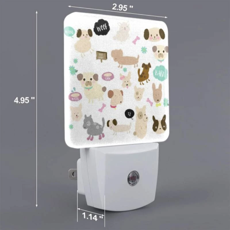 Night Light Set of 2, A collection of cartoon dogs and cats with various expressions and poses. Night Light Set Of 2, A Collection Of Cartoon Dogs And Cats With Various Expressions And Poses. -Acrylic Night Light Shop 9e01fd2168b488b48eb62813a495fc74b924c645