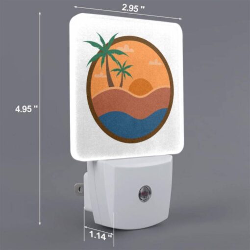 Night Light Set Of 2, A Sunset Scene With A Beach And Palm Trees. -Acrylic Night Light Shop 9e18a62ce2e9f6e4b876069bc903607a2813aed5