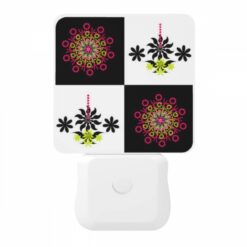 Night Light, A Black And White Image Of A Flower With A Pink Center. -Acrylic Night Light Shop 9e8611568b5c76b21b4f2f7b8a88efa51bf26366