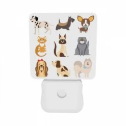 Night Light Set Of 2, A Collection Of Different Colored Dogs And Cats. -Acrylic Night Light Shop 9ea7d7092729e05eb829927689af4de2751aa380