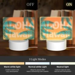 Rectangular Acrylic Night Light, A Colorful Hawaii Sign With Palm Trees. -Acrylic Night Light Shop 9eff588ff3d8aead2ad31af088fa7d1cb93b5ec5