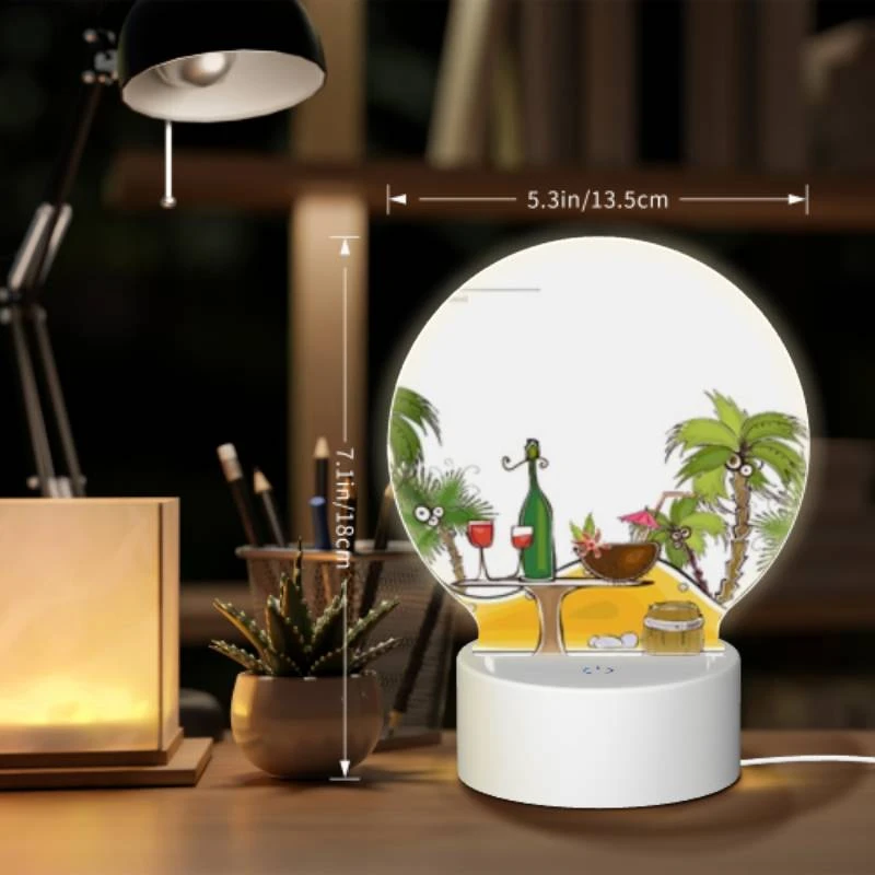 Round Acrylic Night Light, A cartoon of a tropical island with a table and chairs Round Acrylic Night Light, A Cartoon Of A Tropical Island With A Table And Chairs -Acrylic Night Light Shop 9f357d3cd29c7c6c5ae0f4fc3042dfae4c43484d