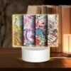 Rectangular Acrylic Night Light, Three Colorful And Artistic Designs Are Displayed Side By Side.