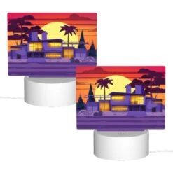 Rectangular Acrylic Night Light, A House With A Purple Roof And A Sunset In The Background. 1 Rectangular Acrylic Night Light, A House With A Purple Roof And A Sunset In The Background. -Acrylic Night Light Shop 9f9ee4a24512979d5c7a45bab2c59dc0ad21b7c5