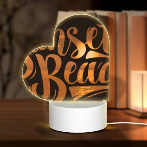 Love Acrylic Night Light, A Sunset Beach Sign With A Boat On It. -Acrylic Night Light Shop 9fcfa69b71ef42491e2a1a3ed0cebb273edfec6d