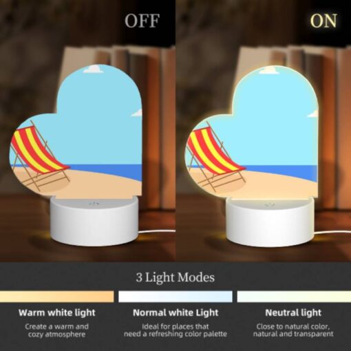 Love Acrylic Night Light, A Colorful Beach Chair Is Sitting On A Sandy Beach. -Acrylic Night Light Shop a0303b284242daad660ef45efa24a7e7c0cb23fd