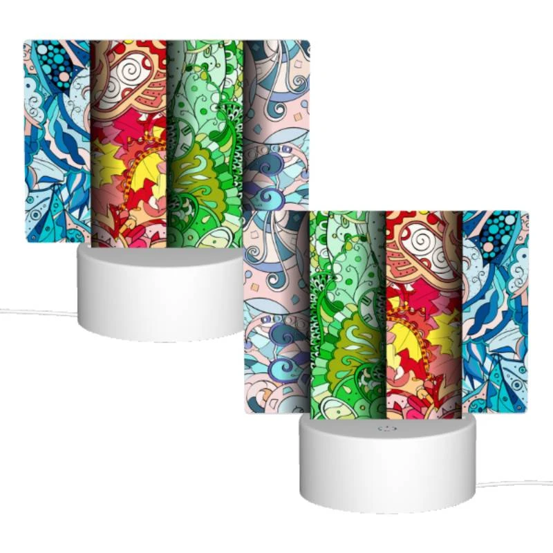 Rectangular Acrylic Night Light, Three colorful designs are displayed on a row of paper. Rectangular Acrylic Night Light, Three Colorful Designs Are Displayed On A Row Of Paper. -Acrylic Night Light Shop a04976f8ae0062d2d317d53ddedf3d53156476d8