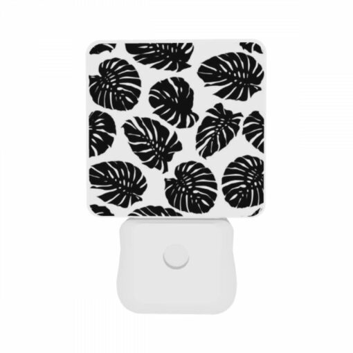 Night Light Set Of 2, A Pattern Of Black And White Leaves. -Acrylic Night Light Shop a04bdb574e74ec6e1fd996460c835c5f0de65e55