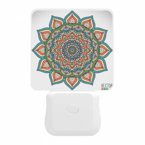 Night Light, A Colorful Flower Design With A Yellow Center. -Acrylic Night Light Shop a0b94faf302dabc3931bd1b73e32ad09abc7795e