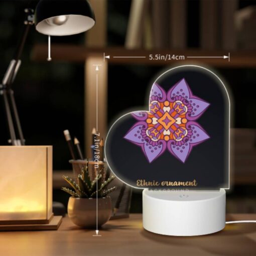 Love Acrylic Night Light, A Purple And Orange Flower With A Yellow Center. -Acrylic Night Light Shop a0ff057318f7e06d75ac76992ebf10d8867bf32a