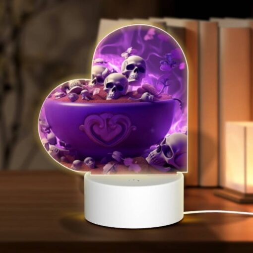 Love Acrylic Night Light, A Bowl Of Skulls And Bones Is Placed On A Table. -Acrylic Night Light Shop a11eca6fd05f5ebfeb5e245f26123eff5e9c0053