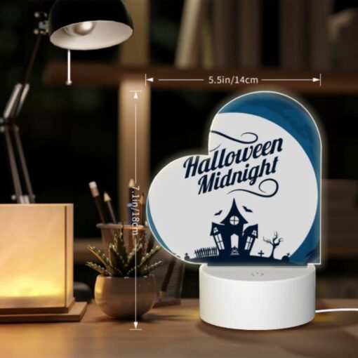 Love Acrylic Night Light, A Halloween Midnight Poster With A Haunted House And A Full Moon. -Acrylic Night Light Shop a12e6945a3b6280007467145ee1996d97c99f59e