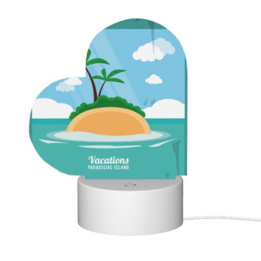 Love Acrylic Night Light, A Cartoon Of A Palm Tree On A Small Island. -Acrylic Night Light Shop a157b6eaaed12815c72acc8b649066de84317a8c