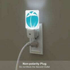 Night Light, A Blue Circle With A Palm Tree In It. -Acrylic Night Light Shop a182a3687b9b502604f4a42202af712cee7cd899
