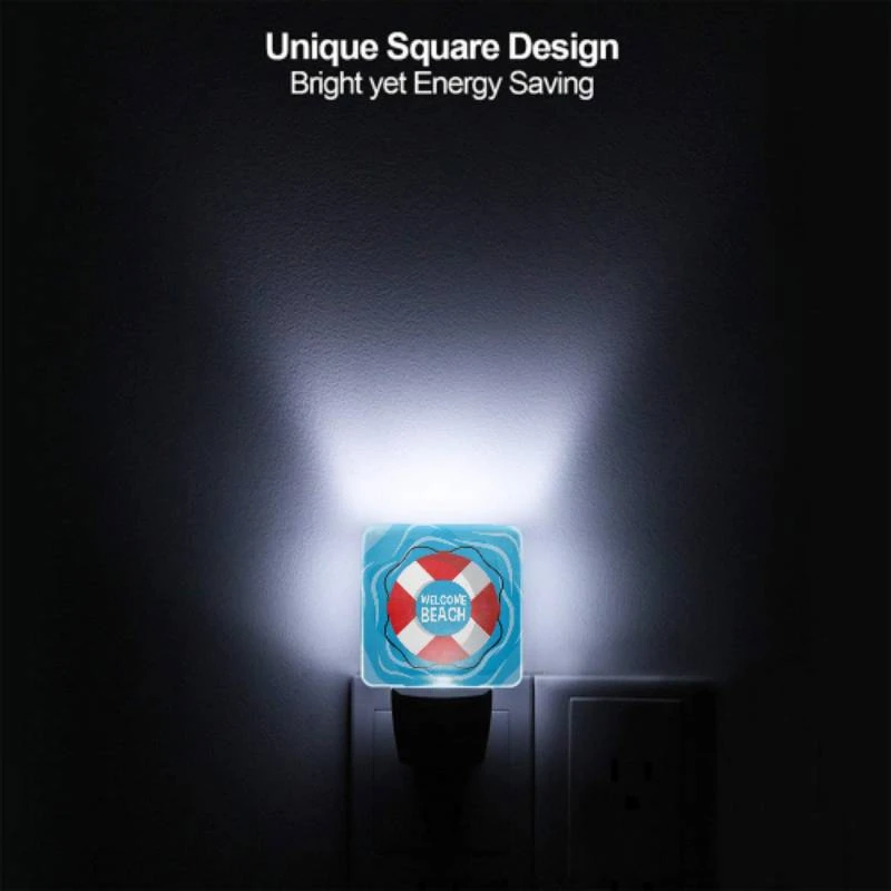 Night Light Set of 2, A red and white lifeboat with the words "Welcome Beach" written on it. Night Light Set Of 2, A Red And White Lifeboat With The Words "Welcome Beach" Written On It. -Acrylic Night Light Shop a19e014a4eb6aa6dda714d020f7b2d376b156731