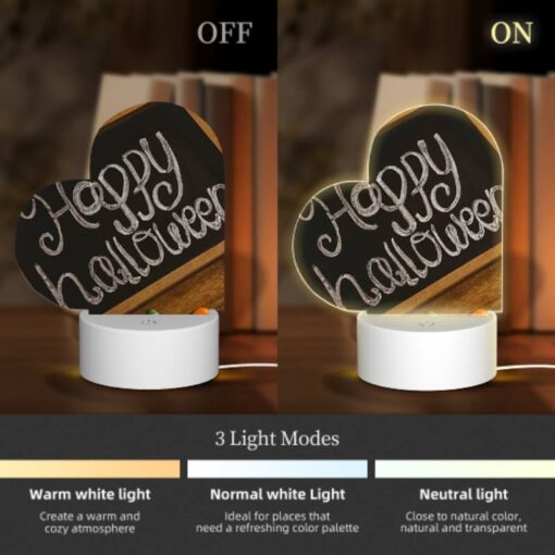 Love Acrylic Night Light, A Chalkboard With The Words "Happy Halloween" Written On It. -Acrylic Night Light Shop a2a72c983fa242cfbf7ab3edbedd5a8c2c69adce