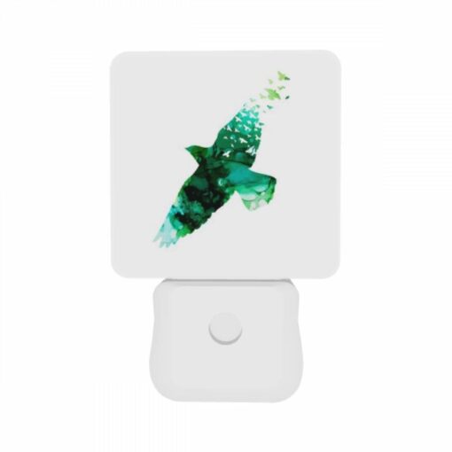 Night Light Set Of 2, A Green And Blue Bird Flying With A Flock Of Birds. -Acrylic Night Light Shop a2ee811a976e0797f3dc22952e04d16d86c2b5eb