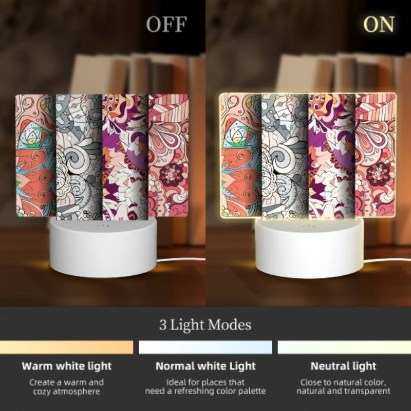 Rectangular Acrylic Night Light, Four different colored designs of a flower. Rectangular Acrylic Night Light, Four Different Colored Designs Of A Flower. -Acrylic Night Light Shop a3285840c997d8cd95aced6a8d20fe7904b29d01
