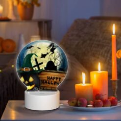 Round Acrylic Night Light, A Halloween Scene With A Pumpkin -Acrylic Night Light Shop a34a2323bce79073c1bf2dad232b8eb57d94f494