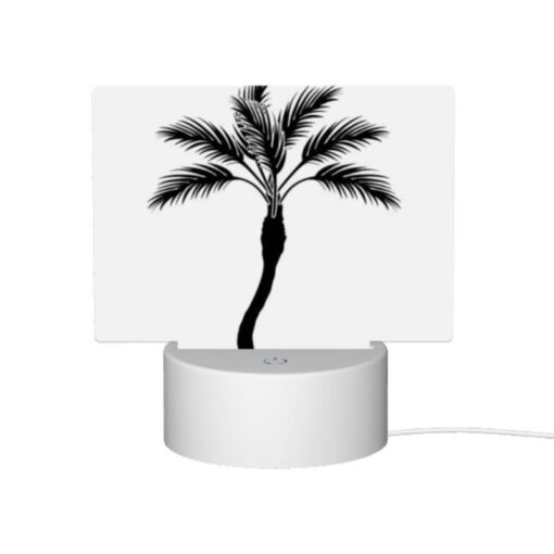 Rectangular Acrylic Night Light, A Black And White Drawing Of A Palm Tree. -Acrylic Night Light Shop a378ba4b7b15847f6a3be449eb030f92c277b39d