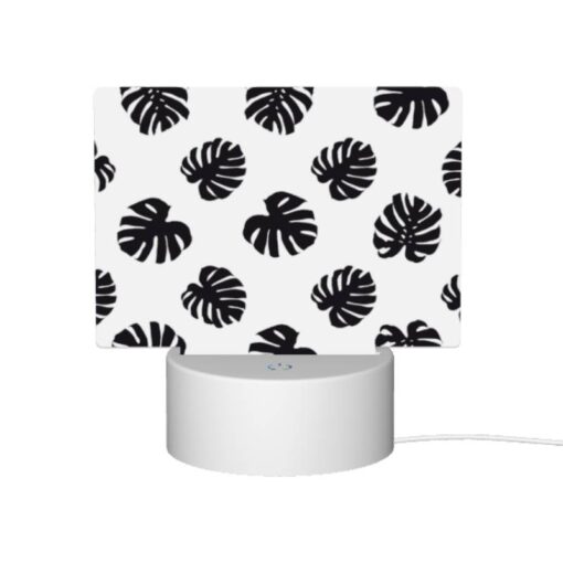 Rectangular Acrylic Night Light, A Pattern Of Black And White Flowers. -Acrylic Night Light Shop a39889ff6670719cc041f6e7c57423c4a9ae74c1