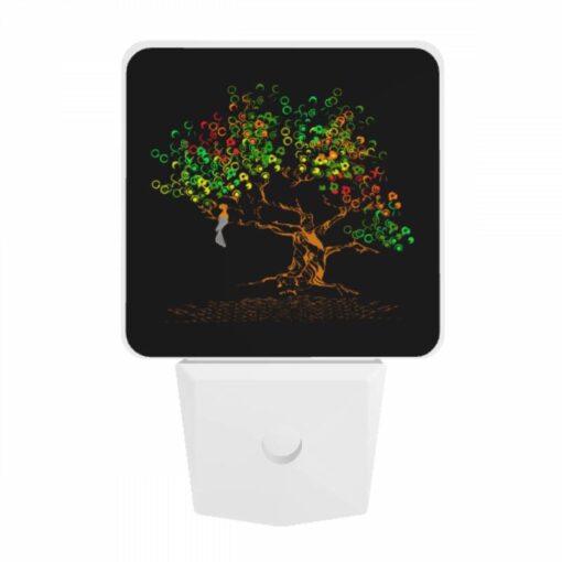 Night Light, A Woman Is Sitting In A Tree With A Colorful Background. -Acrylic Night Light Shop a46fb9f19ced6770c3c2da31c0cca7a1b9e0c840