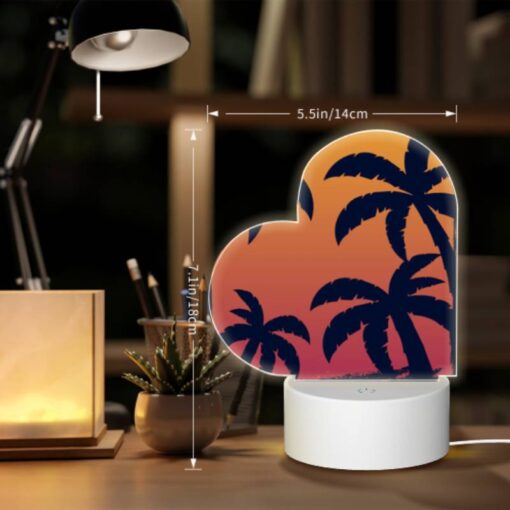 Love Acrylic Night Light, A Sunset With A Palm Tree In The Foreground. -Acrylic Night Light Shop a512bcb5edfb16efc5612ae866ac83892f964e1e