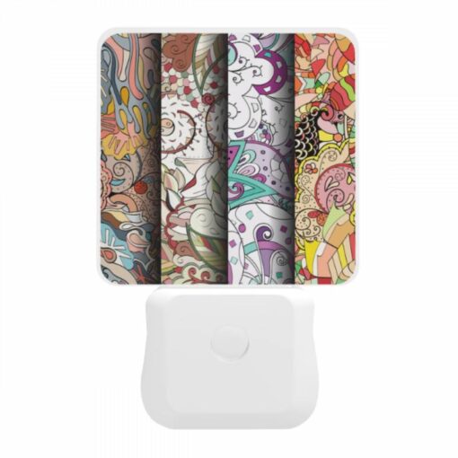 Night Light, Four Different Colored Paintings Of Swirls And Designs. -Acrylic Night Light Shop a54b4d0e61677c76a7da47aac390aa71c6b0106f