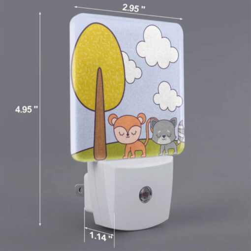 Night Light Set Of 2, Two Cartoon Animals Are Sitting Under A Tree. -Acrylic Night Light Shop a56f4022559dbb0b2fa63b2da08f9d19ea0384aa